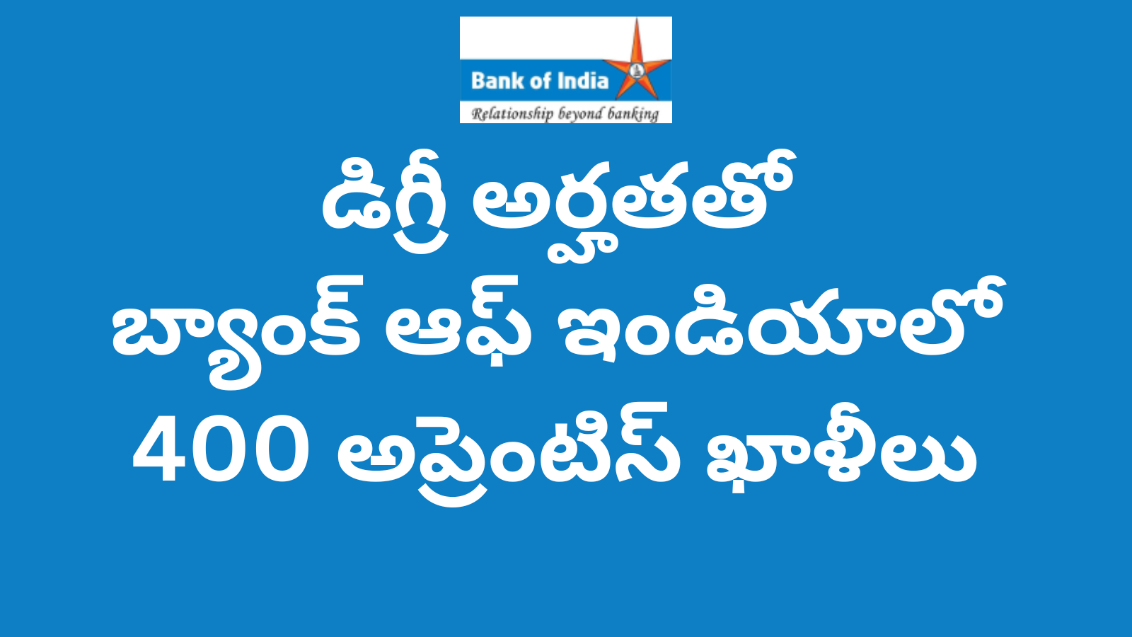 Bank of India Apprentice Recruitment 2025